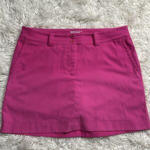 Nike Golf Skort Womens 10 Pink Dri-Fit Tour Performance Pockets Stretch Tennis